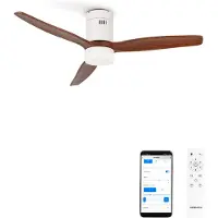 Create - Stille 40W plafondventilator met technische ABS bladen in verschillende maten - S - Met licht - WIFI - WIND CALM