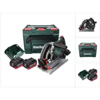 Metabo KT 18 LTX 66 BL accu invalcirkelzaag 18 V 165 mm + 2x accu 10.0 Ah + lader + metaBOX