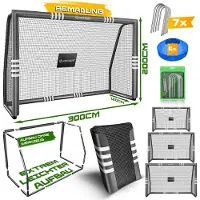 Kesser Voetbaldoel - Stalen frame met bekleding - UV-bestendig net - 300 cm zonder doelwand - Antraciet