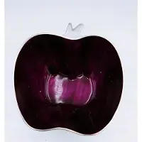 Altom Design Decoratieve Aluminium Kom Appel 31x31x15 cm Paars