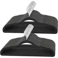 Songmics - Kledinghangers - Kunststof Kledinghangers - Antislip en Ruimtebesparend - 360° Draaibare Haak