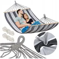 Domarex XXL Dubbele Hangmat 290x150cm - Comfortabel en duurzaam katoen