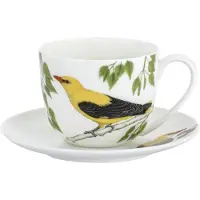 Marco polo Kop en Schotel 300ml - Poolse Vogel Wilga - Kleurrijk Cadeau