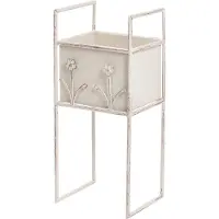 Beliani LUPINE - Plantenbak - Beige - 22 x 18 x 50 cm - Metaal