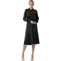 Vero Moda Dames/Dames Geweven Midi Rok (Zwart)