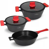 Zwieger Obsidiaan Pannenset 5-delig - Aluminium, Antiaanbaklaag