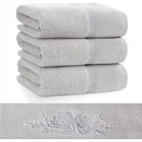 Eurofirany Luxe Zilveren Badhanddoek 70x140 cm - 100% Katoen