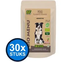 Biofood 30x - Organic Kalkoen Menu Pouch - Hondenvoer Natvoer - 150g