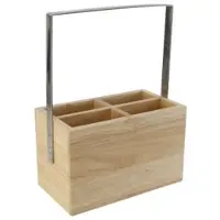 COSY&TRENDY Bestekhouder 18,4x10xh24,6cm Rubberhout