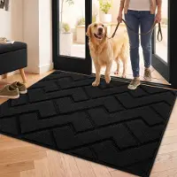 Famanu – Binnen deurmatten, schoonloopmat en vuilschraper, antislip en machinewasbaar, waterabsorberend, voor entree, gang, keuken en slaapkamer - 80 x 100 cm