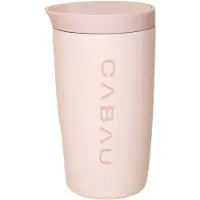 Cabau - Bloom Cup – RVS Thermosbeker met Tuit – 360 ml – Beige – Houdt Drank 8 Uur Warm & 12 Uur Koud – Lekvrij & Dubbelwandig – Travel Mug – Koffie to Go Thermosbeker