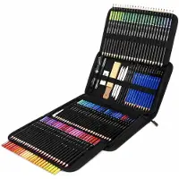 BSS Tekendoos / Tekenset – 146-delige Professionele Tekenset – Met Houtskool, Aquarel, Grafiet en Metallic Pennen – Inclusief Schetsboek en Accessoires