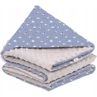 Babymam Dubbelzijdig Babydekentje Minky Katoen 75x100cm Autootjes