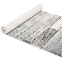 ANRO Badmat Houtlook Grijs 65x400cm Antislip Douchemat Afwasbaar Sneldrogend