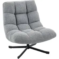 HOMCOM Accent Chair-Chenille, Stahl-75L x 95B x 90H cm-Grau