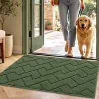 Famanu – Binnen deurmatten, schoonloopmat en vuilschraper, antislip en machinewasbaar, waterabsorberend, voor entree, gang, keuken en slaapkamer - 50 x 80 cm