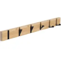 Famanu – Wandkapstok met 6 inklapbare haken voor jassen, mantels, hoeden, sjaals en handtassen