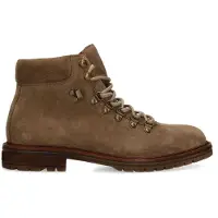 Manfield Taupe suède veterboots | Maat 42