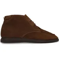 Manfield Donkerbruine suède desert boots | Maat 46