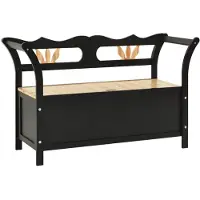 vidaXL Bankje 107x45x75,5 cm massief vurenhout zwart
