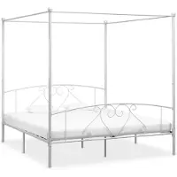 vidaXL Hemelbedframe metaal wit 180x200 cm