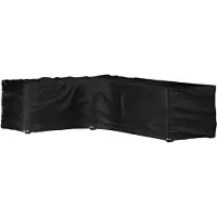 vidaXL Tuinmeubelhoezen met 16 oogjes L-vormig 210x260x80 cm
