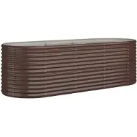 vidaXL Plantenbak 224x80x68 cm gegalvaniseerd staal bruin