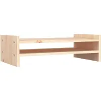 vidaXL Monitorstandaard 50x27x15 cm massief grenenhout