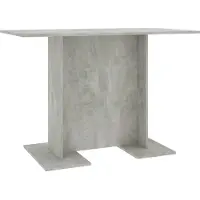 vidaXL Eettafel 110x60x75 cm bewerkt hout betongrijs