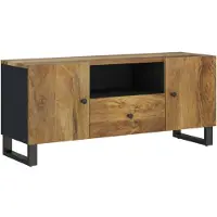 vidaXL Tv-meubel 105x33,5x46 cm massief mangohout en bewerkt hout