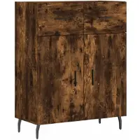 vidaXL Dressoir 69,5x34x90 cm bewerkt hout gerookt eikenkleurig