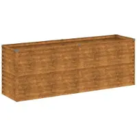 vidaXL Verhoogde tuinbak 196x50x69 cm cortenstaal