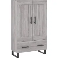 vidaXL Hoge kast, grijs Sonoma, 69,5 x 31 x 115 cm, houtvezel