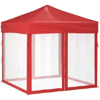 vidaXL Partytent inklapbaar met zijwanden 2x2 m rood