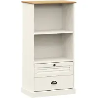 vidaXL Boekenkast VIGO 60x35x114,5 cm massief grenenhout wit