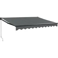 vidaXL Uitschuifbare zonnescherm, antraciet, 3x2,5 m, stof en aluminium