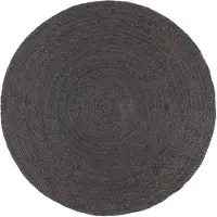vidaXL Vloerkleed handgemaakt rond 180 cm jute donkergrijs