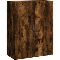 vidaXL Wandkast, gerookt eikenfineer, 69,5 x 34 x 90 cm, houtvezelplaat