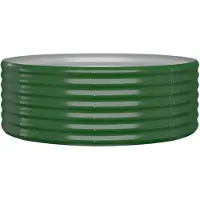 vidaXL Plantenbak 100x100x36 cm gegalvaniseerd staal groen