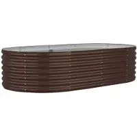 vidaXL Plantenbak 152x80x36 cm gegalvaniseerd staal bruin
