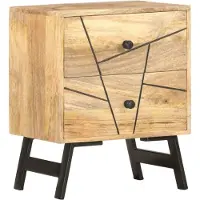 vidaXL Nachtkastje 40x30x50 cm massief mangohout