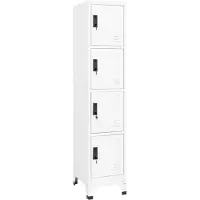 vidaXL Lockerkast 38x45x180 cm staal wit