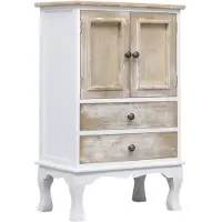 vidaXL Ladekast 50x30x80 cm hout wit