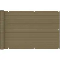 vidaXL Balkonscherm 90x500 cm HDPE taupe