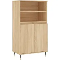 vidaXL Hoge kast 60x36x110 cm bewerkt hout sonoma eikenkleurig