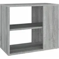 vidaXL Bijzetkast 60x30x50 cm bewerkt hout grijs sonoma eikenkleurig