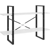 vidaXL Boekenkast met 2 schappen 100x30x70 cm bewerkt hout wit