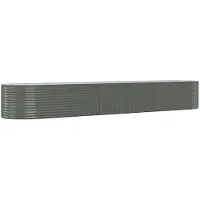 vidaXL Plantenbak 507x100x68 cm gepoedercoat staal grijs