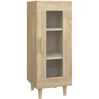vidaXL Dressoir 34,5x34x90 cm bewerkt hout sonoma eiken