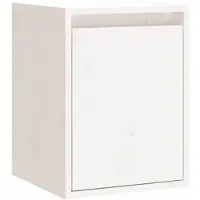 vidaXL Wandkast 30x30x40 cm massief grenenhout wit
